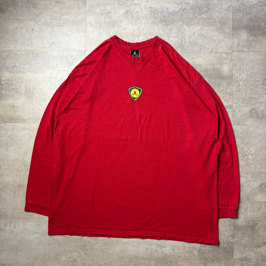 00s NIKE JORDAN フェラーリロゴ　ロンT　XXL