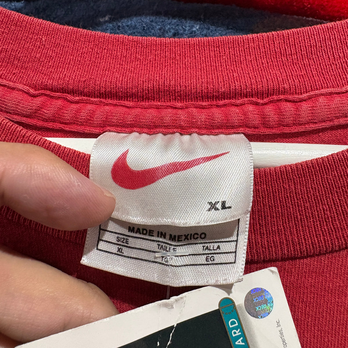 90s Late NIKE "JDI" JUST DO IT Tee XL Red