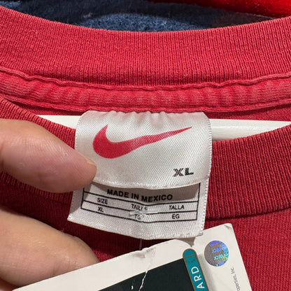 90s Late NIKE "JDI" JUST DO IT Tee XL Red