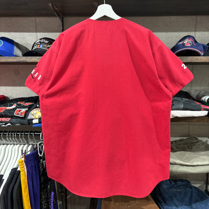 90s NIKE JORDAN ベースボールシャツ　レッド
