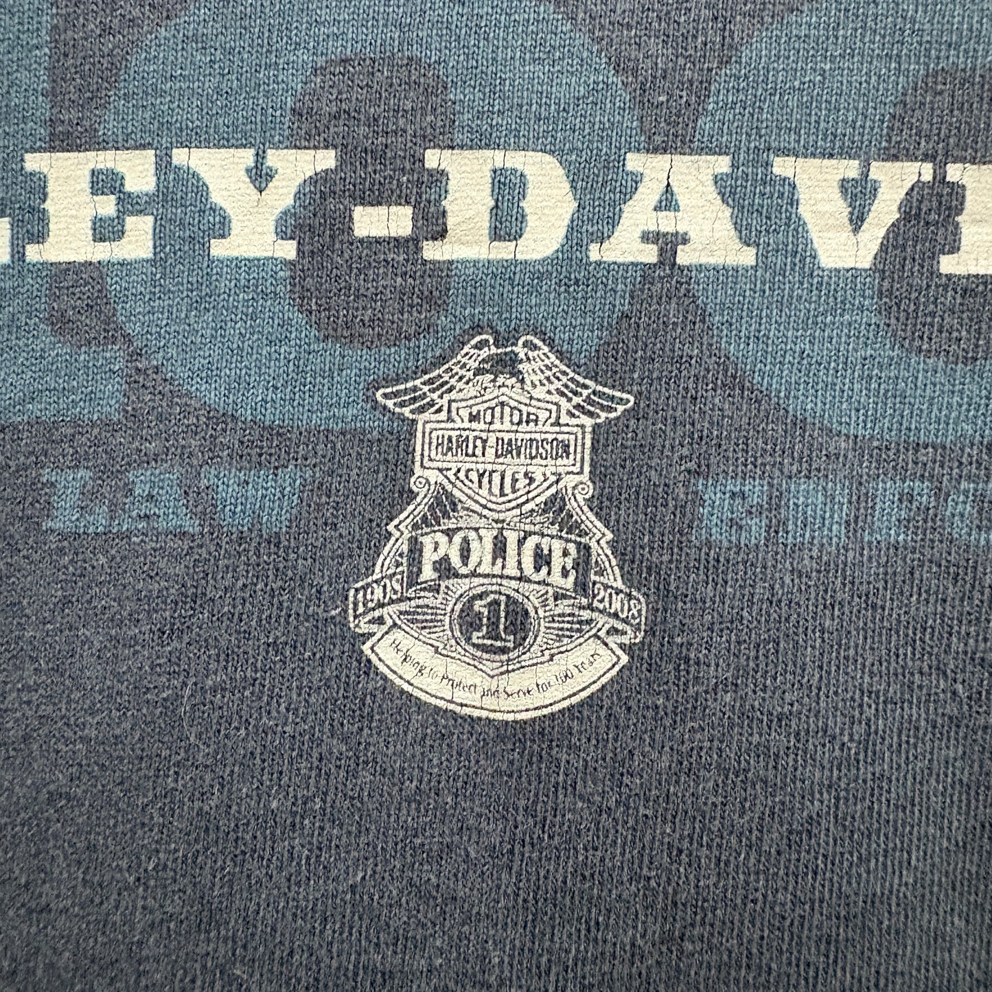 【00s HARLEY-DAVIDSON “POLICE 1905-2008” Commemorative T-Shirt】