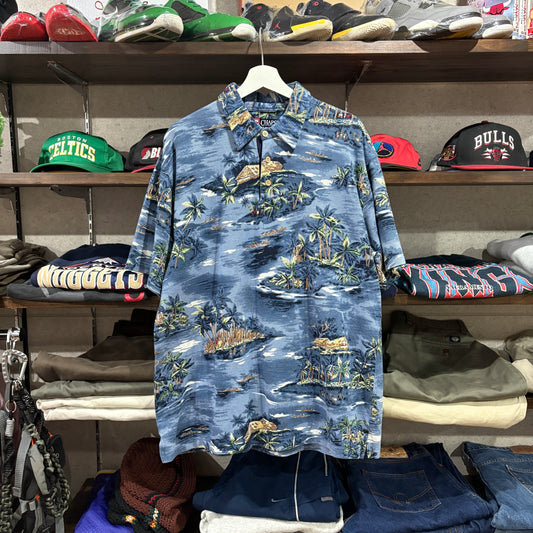 【90~00s / CHAPS Ralph Lauren / Patterned Polo Shirt / XL】