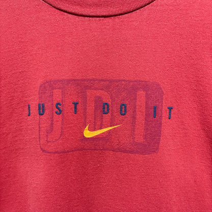90s Late NIKE "JDI" JUST DO IT Tee XL Red