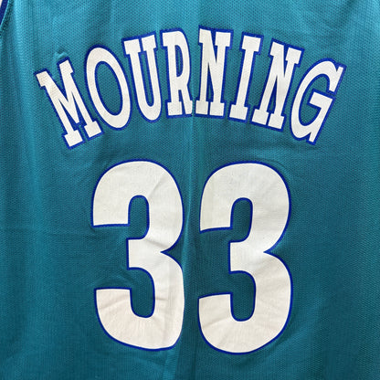 Charlotte Hornets / Alonzo Mourning #33 / Champion Replica Jersey