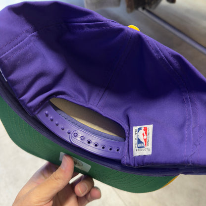 dead stock 90s LAKERS NBA cap キャップ つば裏緑