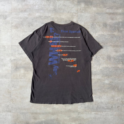 90s NIKE NBA Charles Wade Barkley チャールズ・バークレー Tシャツ 空飛ぶ冷蔵庫 チャック サンフェード ボロ ダメージ 銀タグ USA製