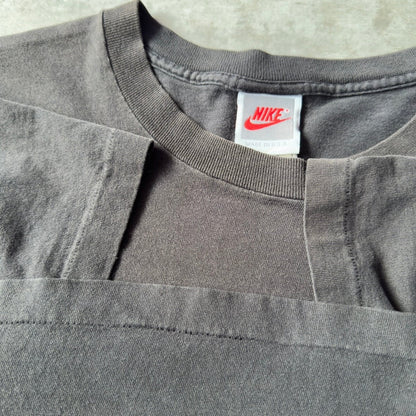 90s NIKE NBA Charles Wade Barkley チャールズ・バークレー Tシャツ 空飛ぶ冷蔵庫 チャック サンフェード ボロ ダメージ 銀タグ USA製