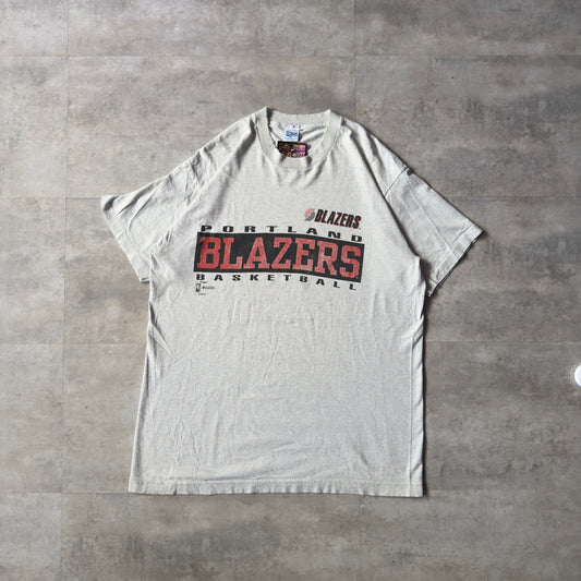 90s Salem NBA Portland Trail blazers Tシャツ ダメージ 穴 ボロ L ポートランド・トレイルブレイザーズ