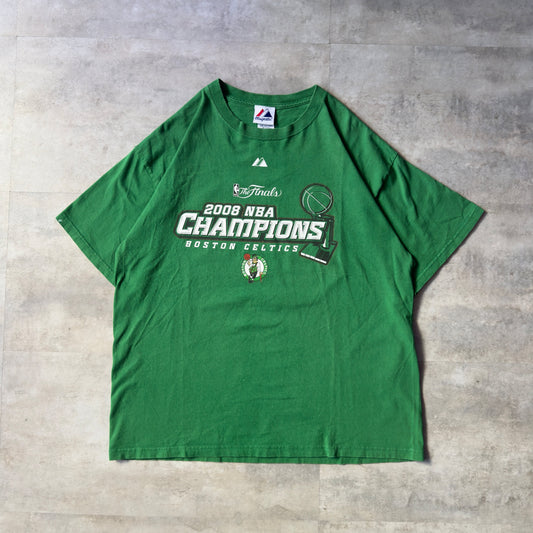 majestic NBA Boston celtics 2008s champion 半袖Tシャツ グリーン メンバー