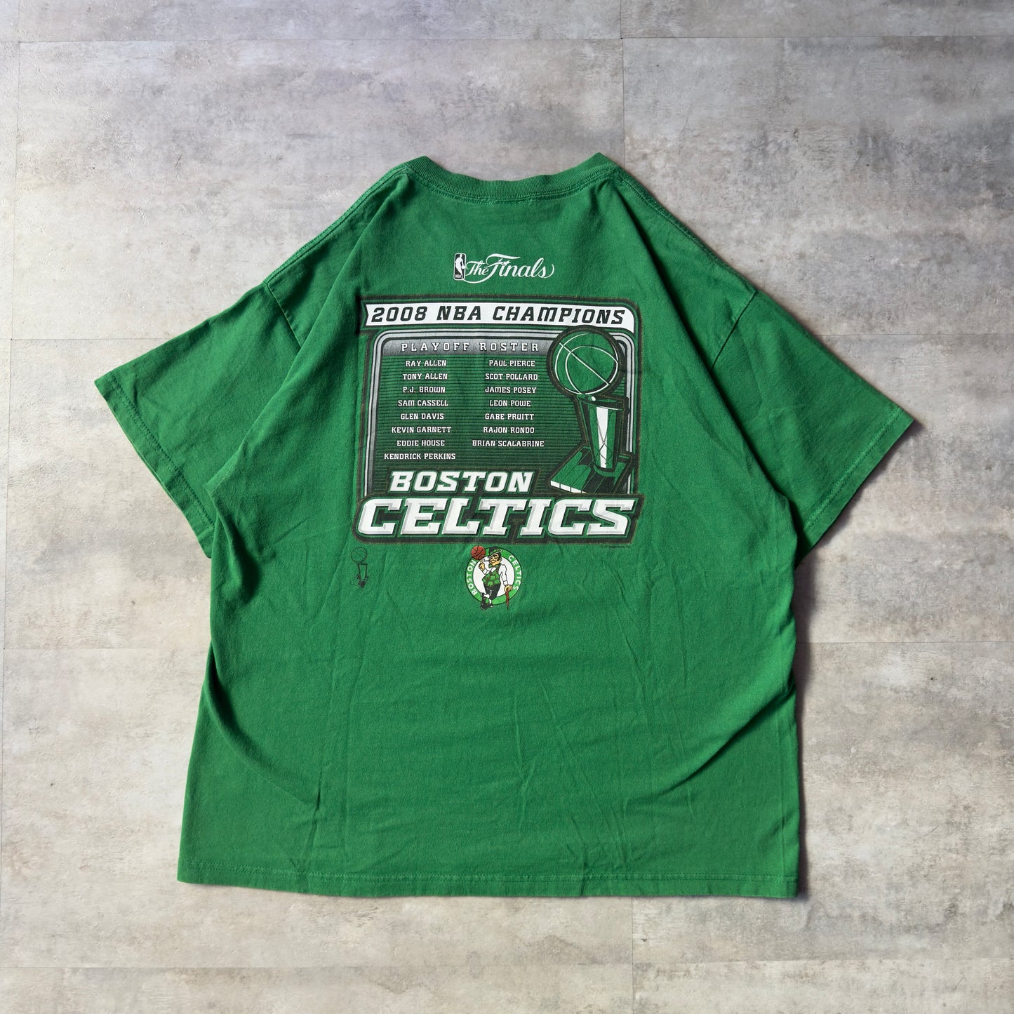 majestic NBA Boston celtics 2008s champion 半袖Tシャツ グリーン メンバー
