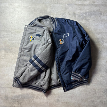 〈dead stock〉 JH design NBA Utah Jazz reversible jacket リバーシブル スタジャン ウール×ナイロン ユタ・ジャズ 2XL