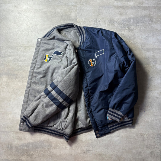 〈dead stock〉 JH design NBA Utah Jazz reversible jacket リバーシブル スタジャン ウール×ナイロン ユタ・ジャズ 2XL