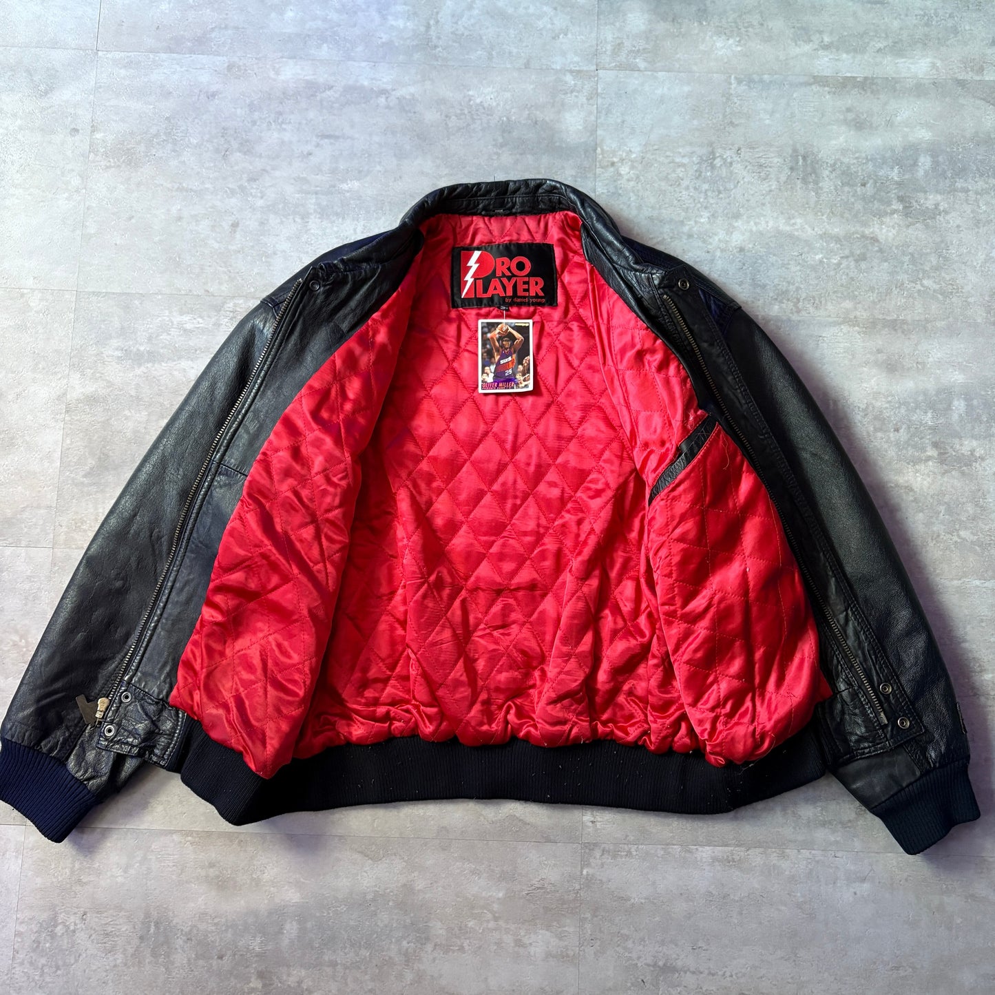 Pro Player NBA CHICAGO BULLS leather jacket レザージャケット XL シカゴ・ブルズ