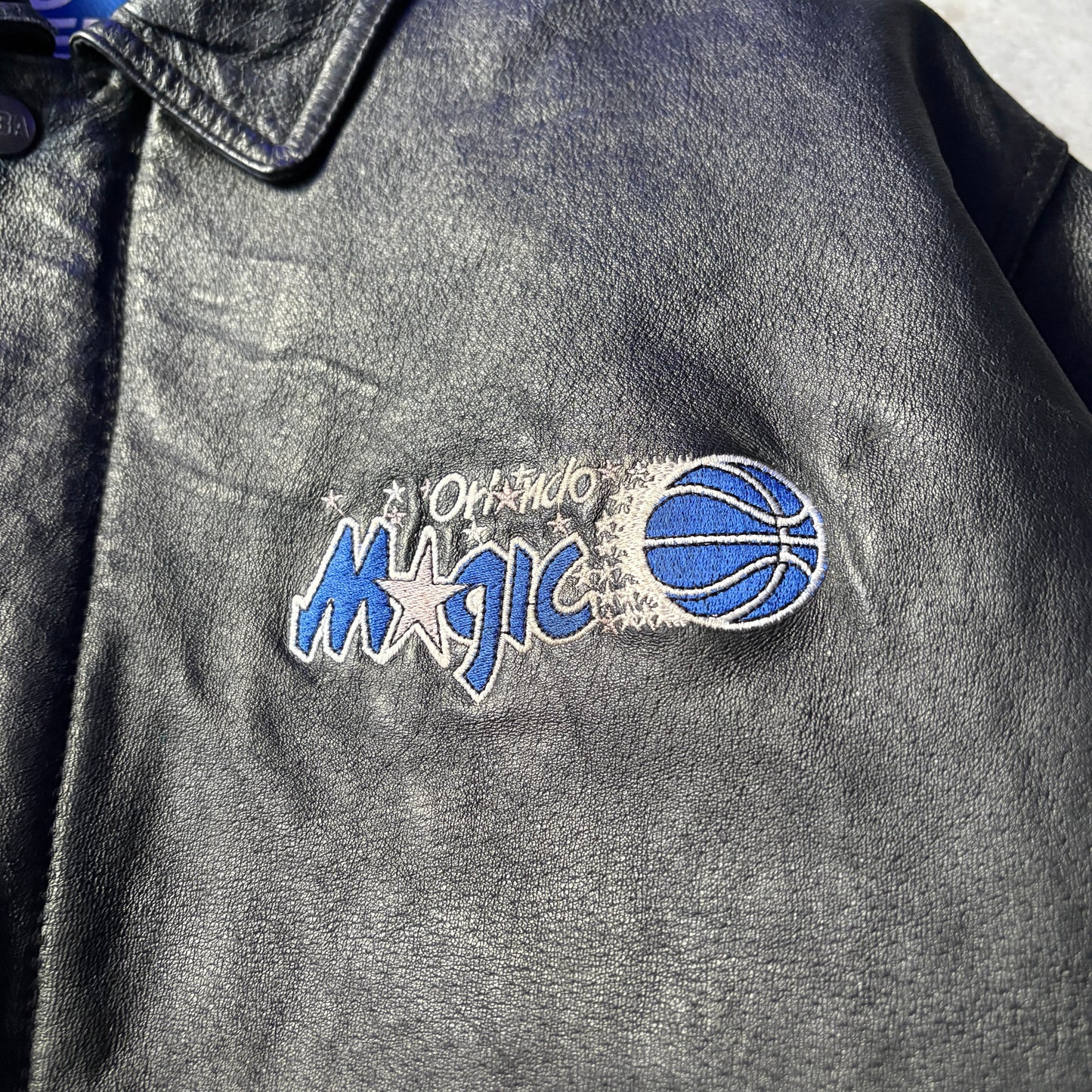 pro player NBA Orlando Magic leather jacket レザージャケット L オーランド・マジック