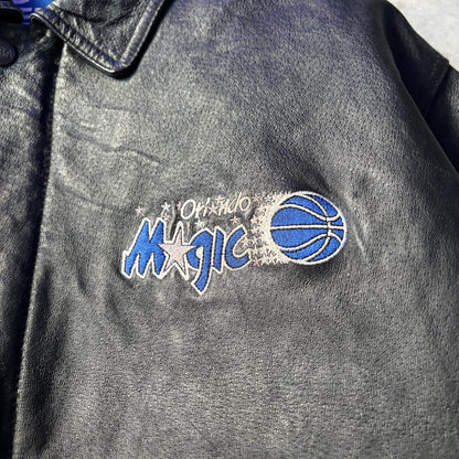 pro player NBA Orlando Magic leather jacket レザージャケット L オーランド・マジック