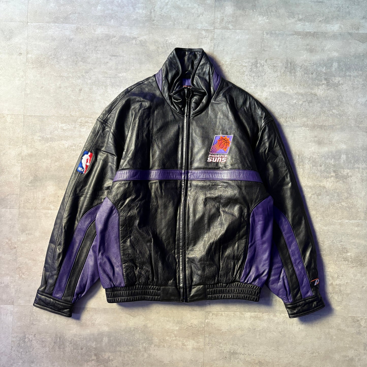 pro player ×WILSONS NBA Phoenix SUNS leather jacket レザージャケット M フェニックス・サンズ