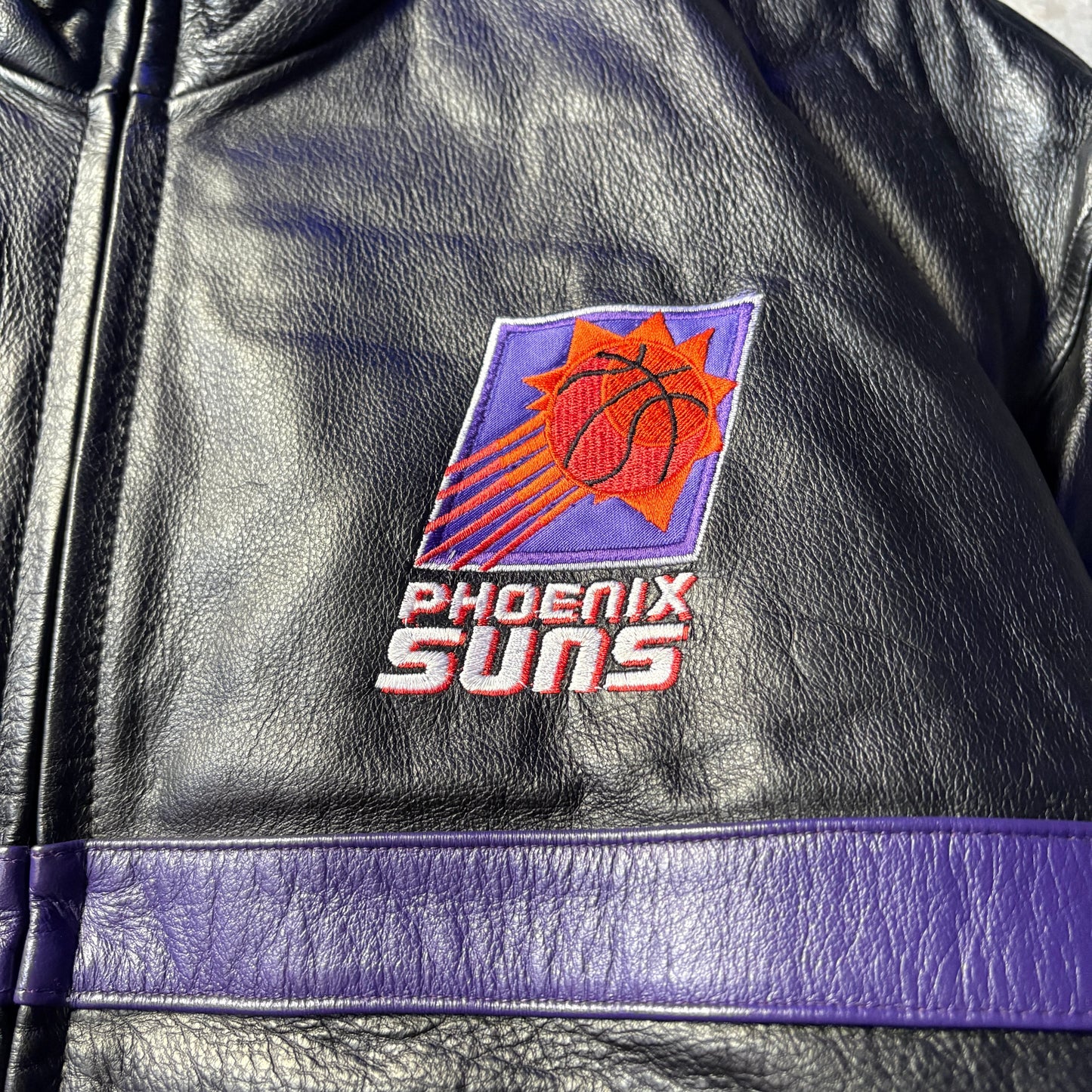 pro player ×WILSONS NBA Phoenix SUNS leather jacket レザージャケット M フェニックス・サンズ