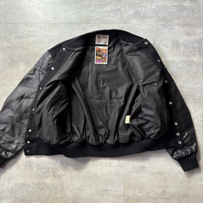 90s DeLONG Los Angeles LAKERS NBA スタジャン ウール×レザー 46 USA製 ワッペン