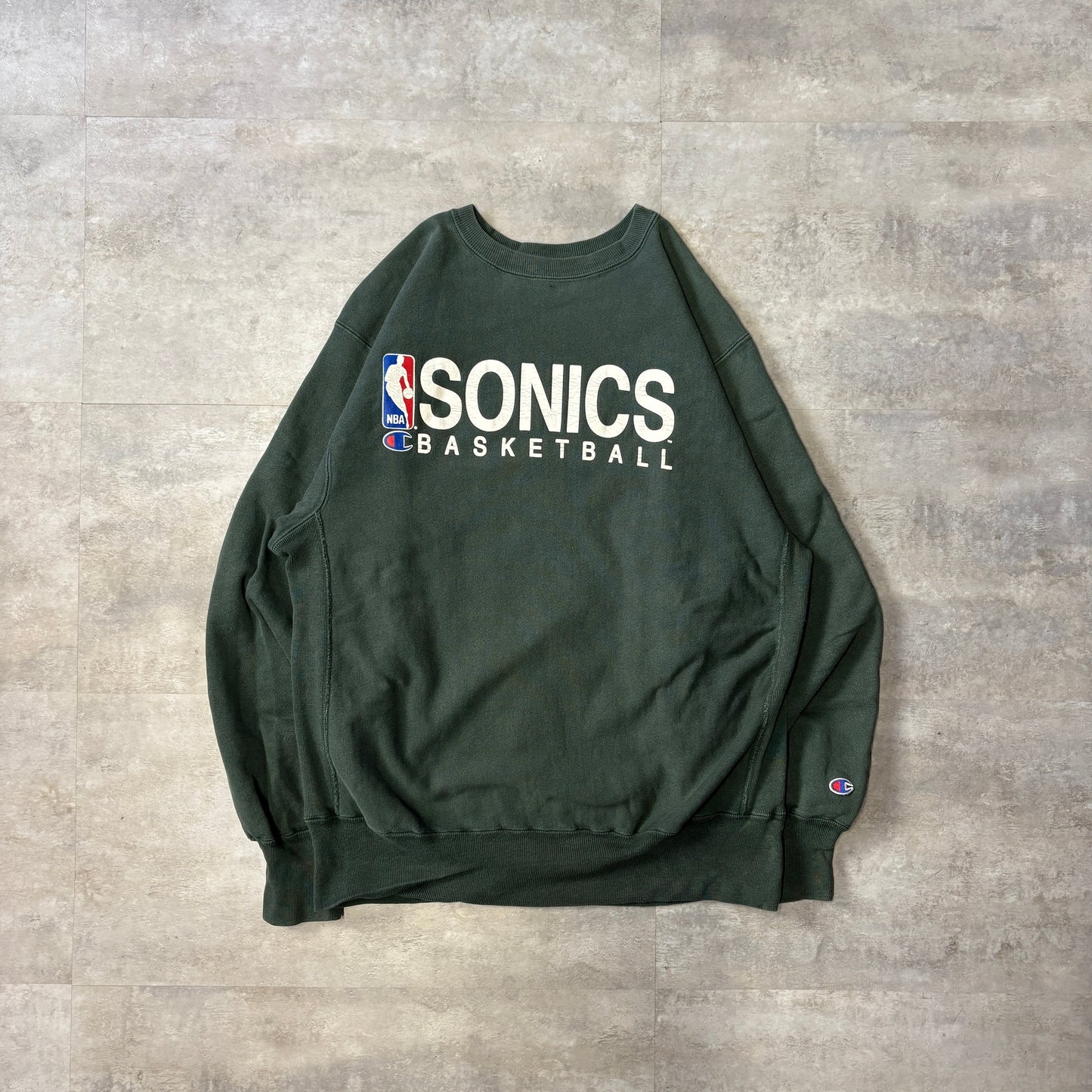90s champion reverse weave NBA Seattle super sonics スウェット L相当 フェード シアトル・スーパーソニックス