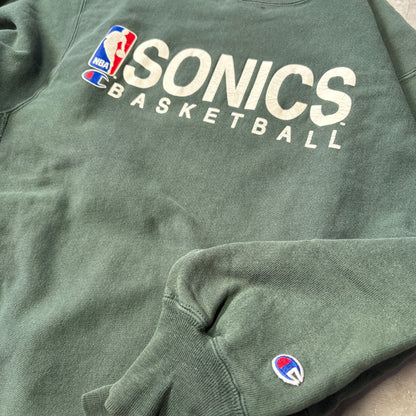 90s champion reverse weave NBA Seattle super sonics スウェット L相当 フェード シアトル・スーパーソニックス