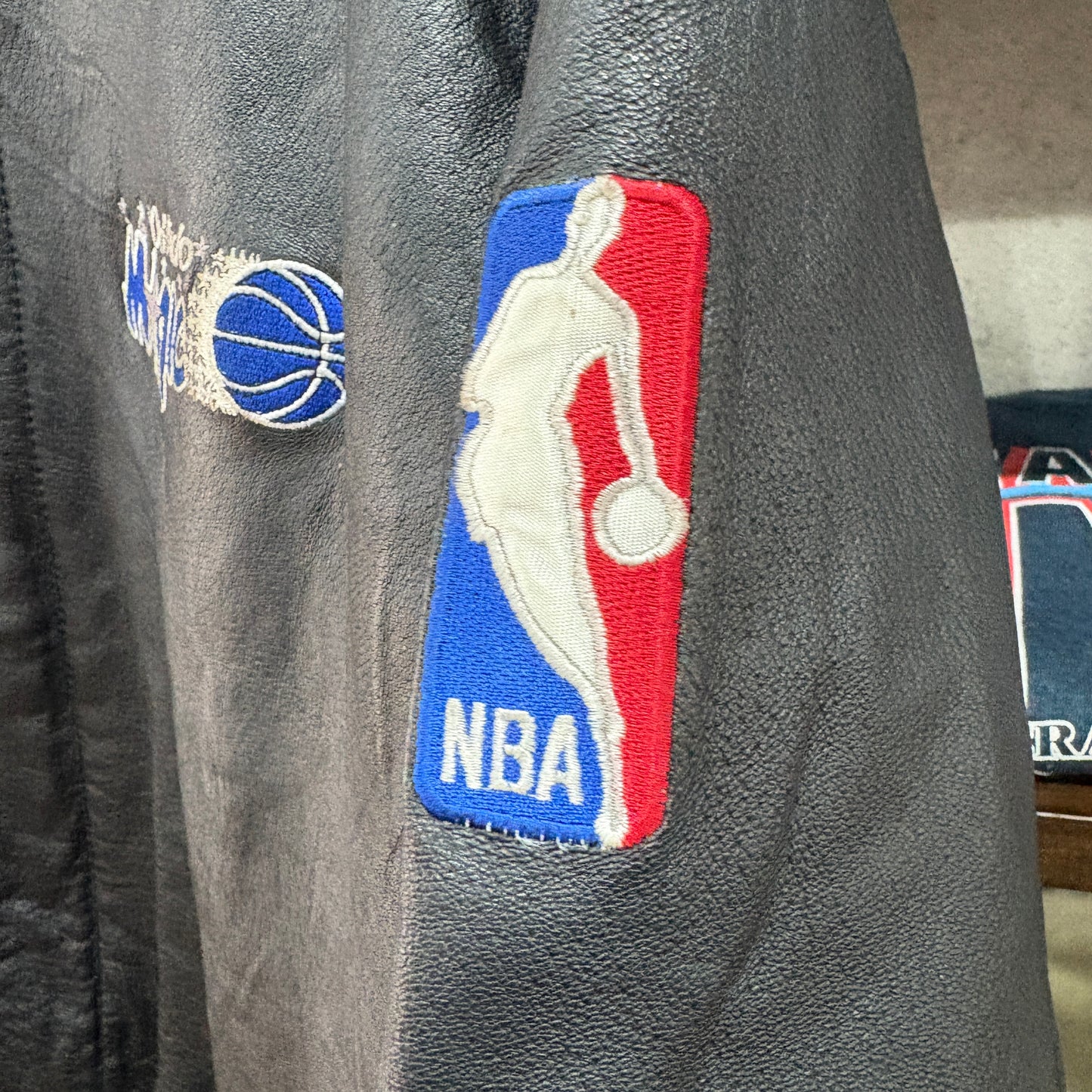 pro player NBA Orlando Magic leather jacket レザージャケット L オーランド・マジック