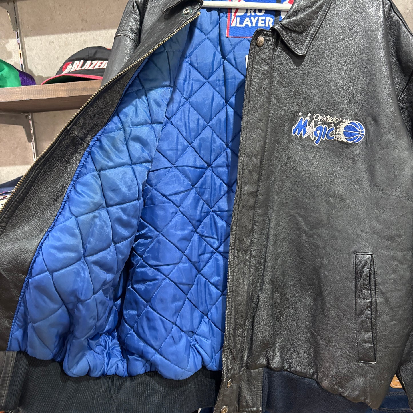 pro player NBA Orlando Magic leather jacket レザージャケット L オーランド・マジック