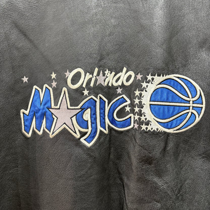 pro player NBA Orlando Magic leather jacket レザージャケット L オーランド・マジック