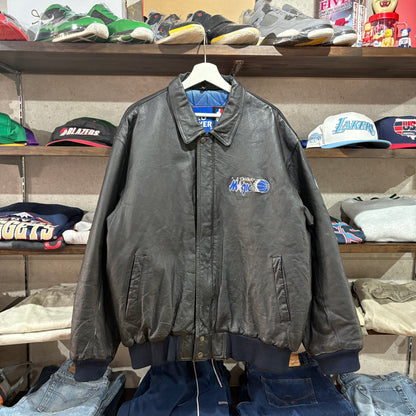 pro player NBA Orlando Magic leather jacket レザージャケット L オーランド・マジック